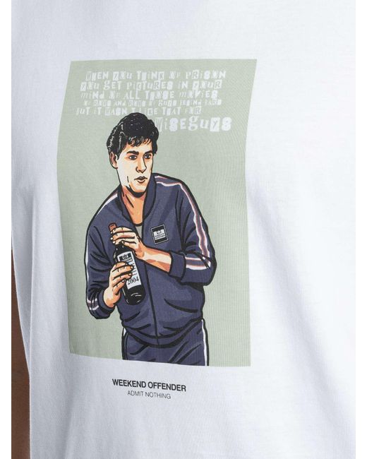 Weekend Offender White The Joint Graphic T-shirt for men