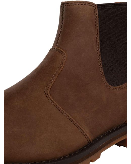 Timberland Brown Redwood Falls Mid Chelsea Leather Boots for men