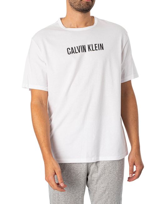 Calvin Klein White Intense Power Lounge Logo T-shirt for men