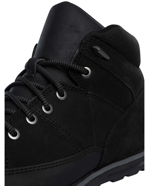 Timberland Black Euro Rock Mid Lace Boots for men