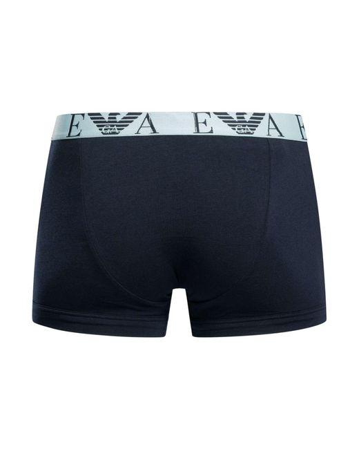 Emporio Armani Blue 3 Pack Trunks for men
