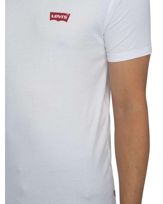 Levi's Black 2 Pack Slim Crew T-shirt for men