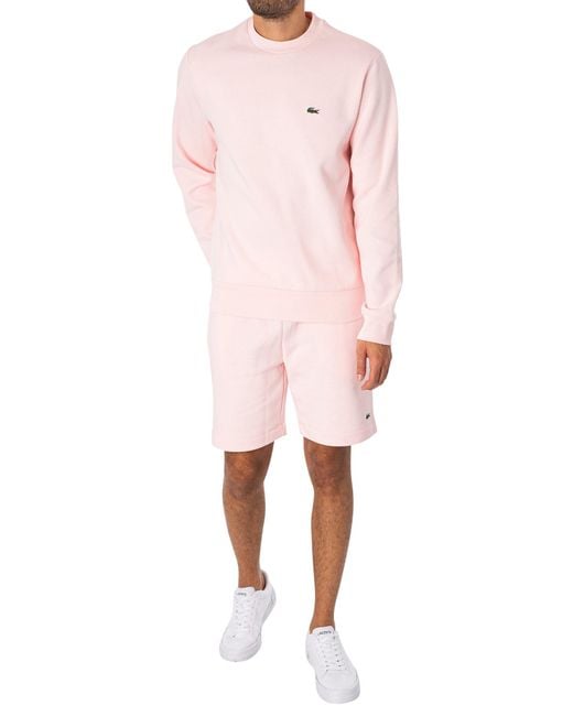 Lacoste Pink Logo Sweatshirt for men