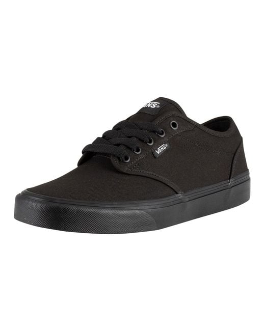 Vans Atwood Canvas Trainers in Black/Black (Black) for Men | Lyst