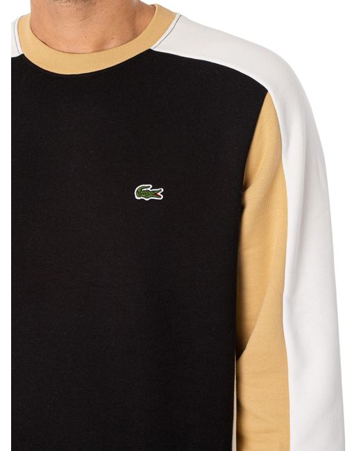 Lacoste Black Logo Organic Cotton Sweatshirt for men