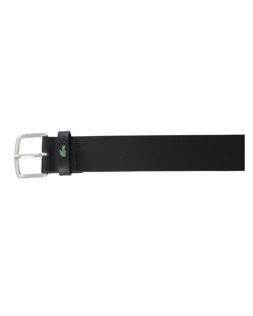 Lacoste Black Smooth Leather Belt for men