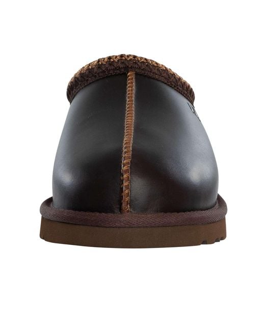 Ugg Black Tasman Leather Regen Slippers for men