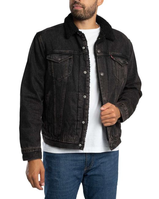 Levi's Black Type 3 Sherpa Trucker Jacket for men
