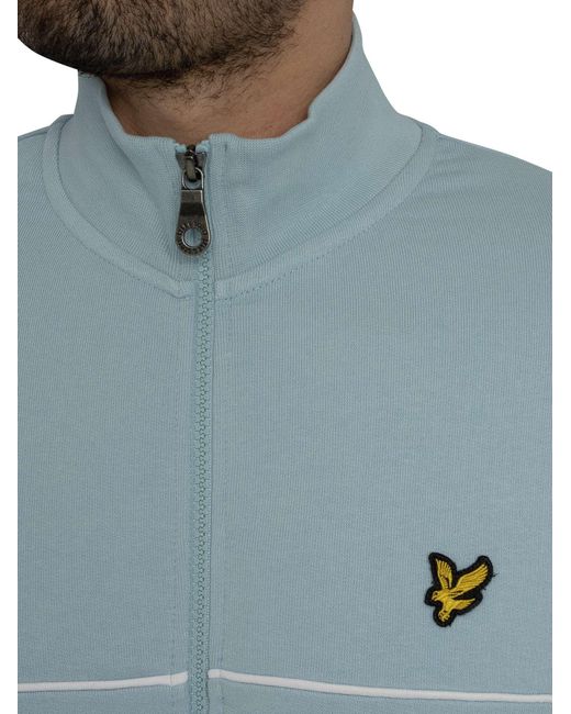 Lyle & Scott Blue Piped Full Zip Track Jacket for men