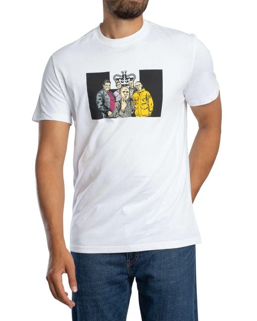 Weekend Offender White T.i.e Graphic T-shirt for men