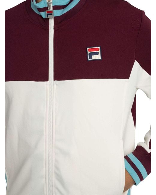 Fila Red Tiebreaker Funnel Neck Track Jacket for men