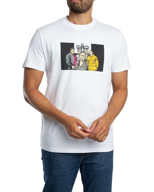 Weekend Offender White T.i.e Graphic T-shirt for men