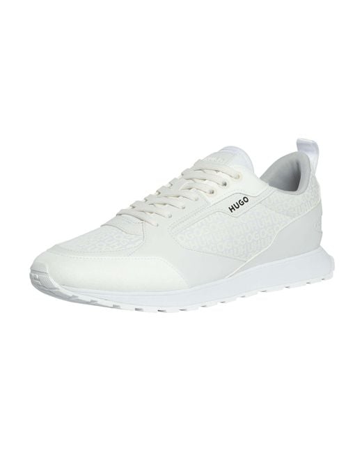 HUGO White Icelin Runner Trainers for men