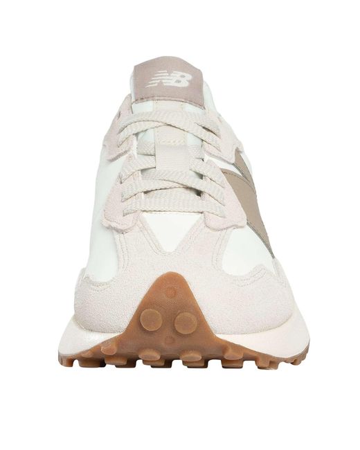New Balance White 327 Leather Trainers for men