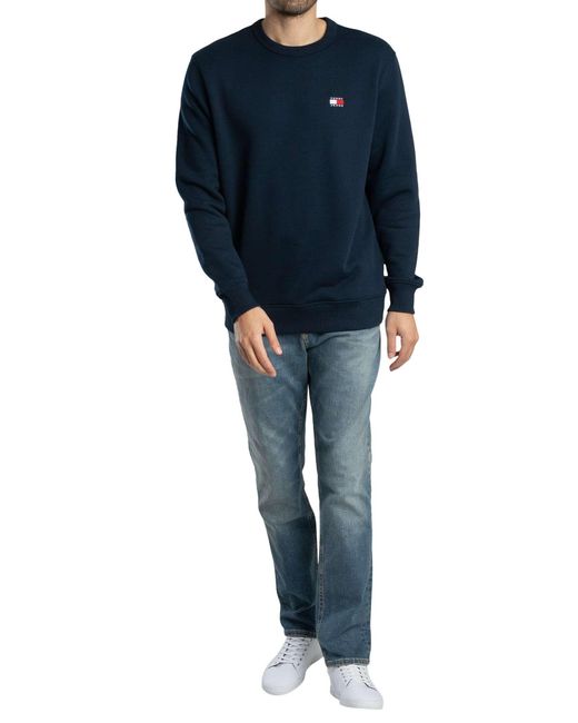 Tommy Hilfiger Blue Regular Badge Sweatshirt for men