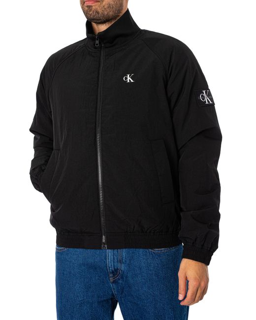 Calvin Klein Padded Harrington Jacket in Black for Men | Lyst UK