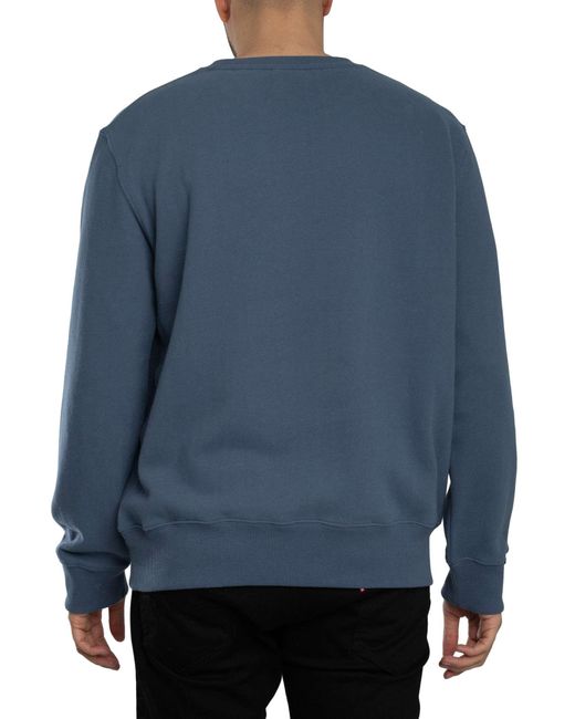 Superdry Blue Essential Logo Sweatshirt for men