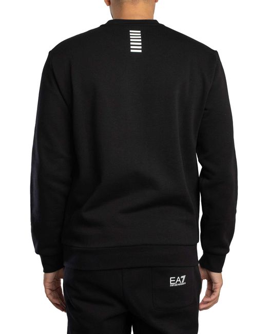 EA7 Black Felpa Core Sweatshirt for men