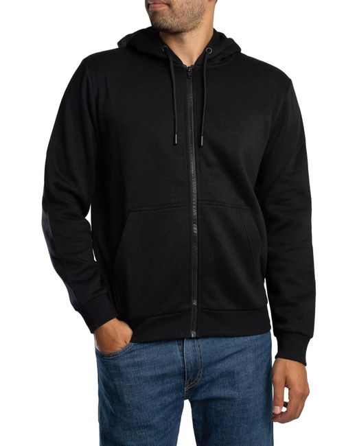 Jack & Jones Black Bradley Zip Hoodie for men