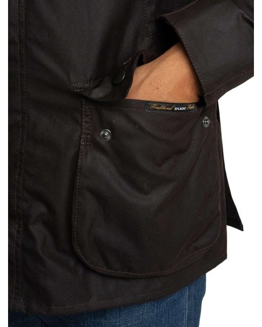 Barbour Black Ashby Wax Jacket for men
