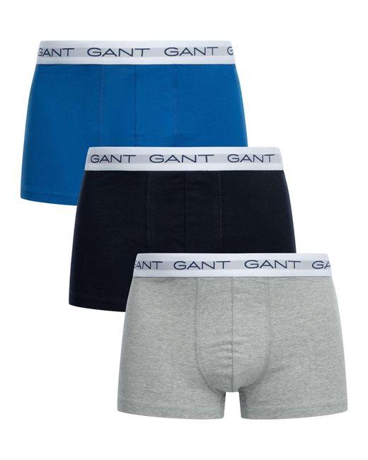 Gant Blue 3 Pack Trunks for men