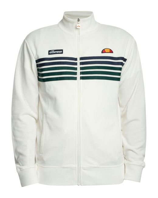 Ellesse White Vicenza Track Jacket for men