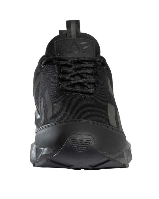EA7 Black Ultralight Sole Trainers for men
