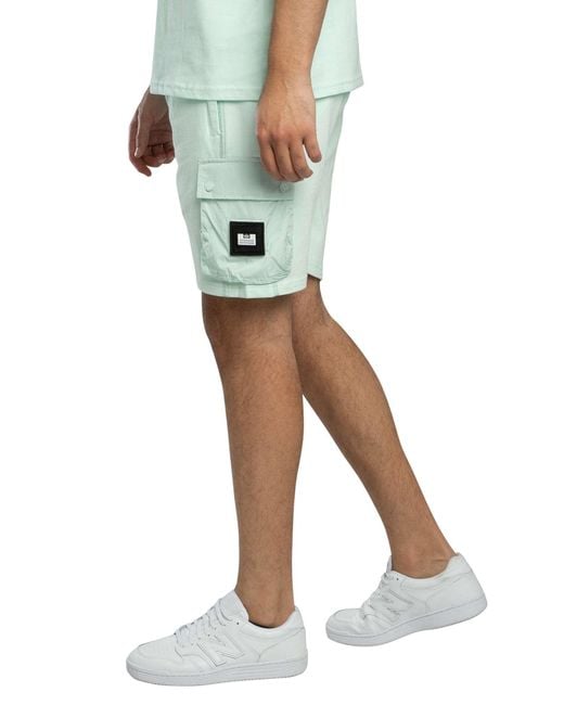 Weekend Offender Green Noreaster Cargo Shorts for men