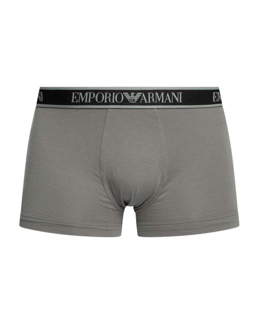 Emporio Armani Gray 3 Pack Trunks for men