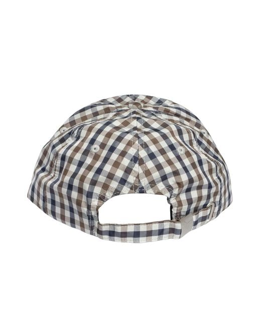 Weekend Offender Natural Mid House Check Cap for men