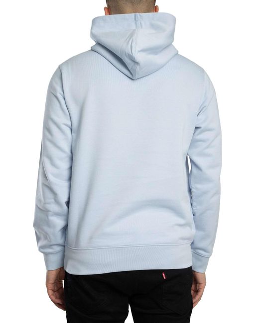 Lacoste Blue Embossed Branding Pullover Hoodie for men