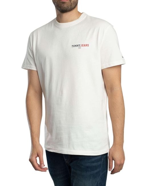Tommy Hilfiger White Regular Dna Graphic T-shirt for men