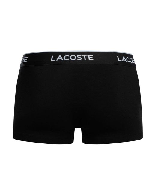 Lacoste Black 3 Pack Trunks for men