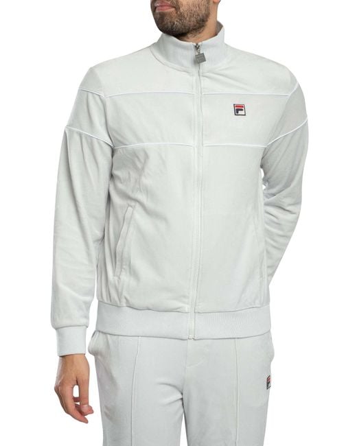Fila Gray Vittorio Velour Jacket for men