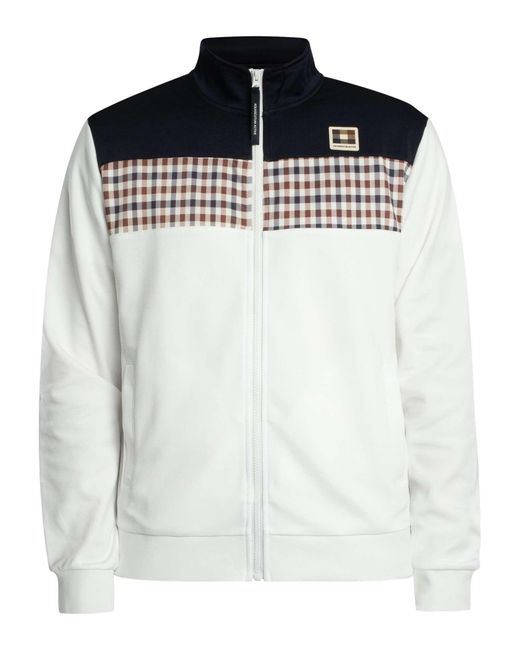 Aquascutum White Stripes Track Jacket for men