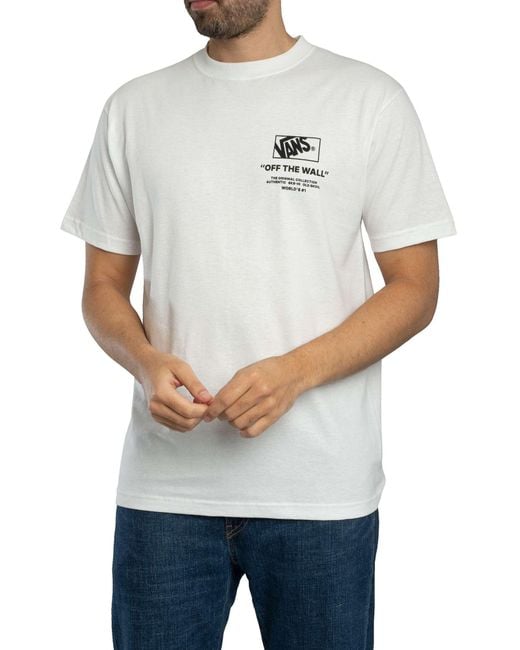Vans White Stacked Back Graphic T-shirt for men