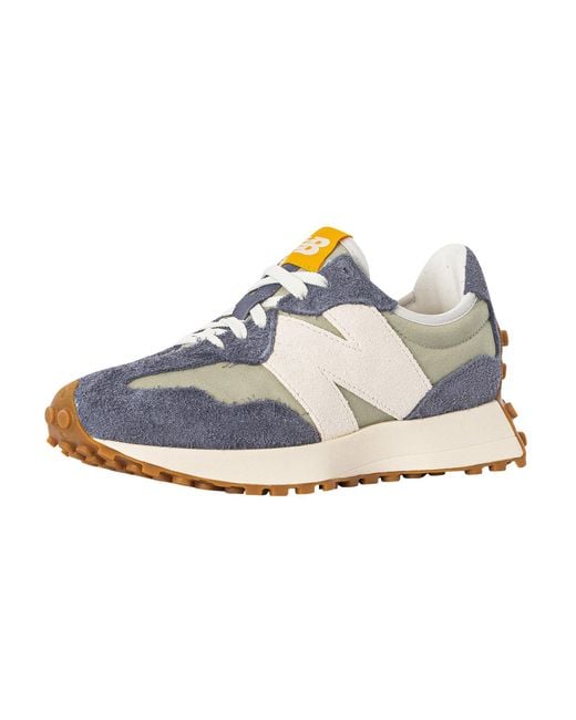 New Balance Blue 327 Suede Trainers for men