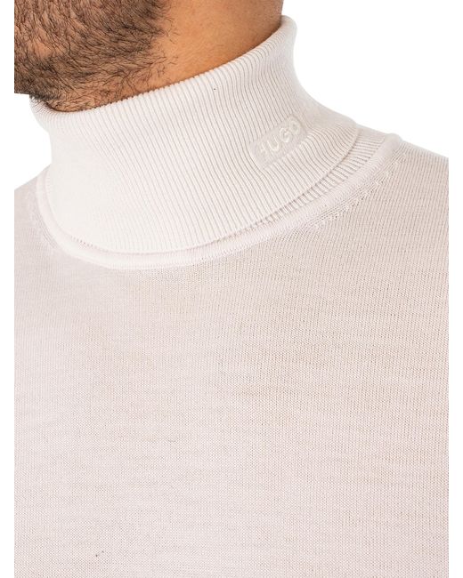HUGO White San Thomas Collar Knit for men