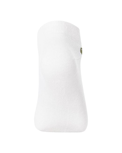 Lacoste White 3 Pack Low Socks for men