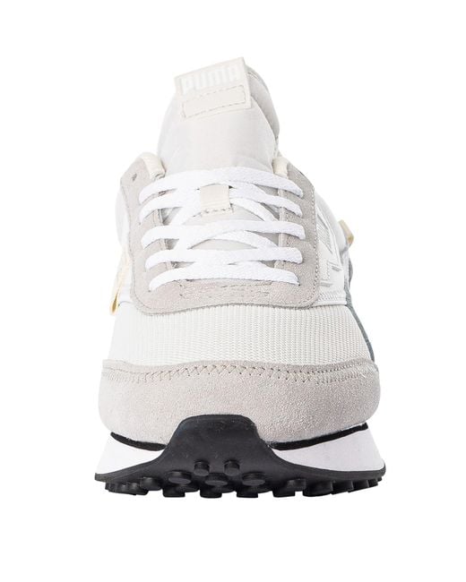 PUMA White Future Rider Mix Elevate Trainers for men