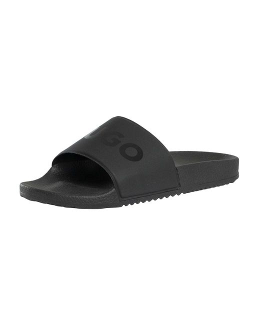 HUGO Black Timein Sliders for men