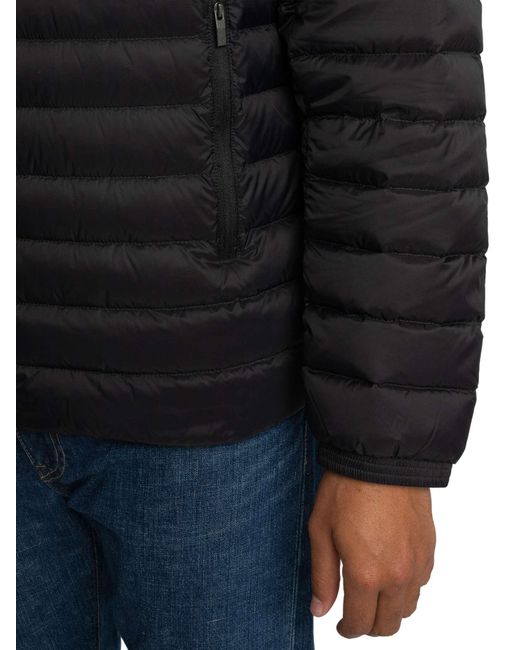 ARMANI EXCHANGE Black Chest Logo Down Jacket for men