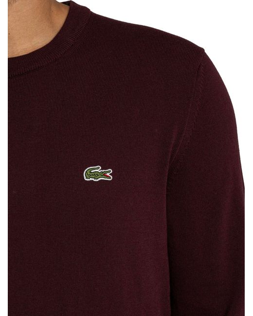 Lacoste Red Logo Knitted Jumper for men
