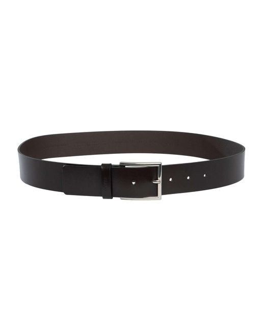 HUGO Black Giaspo Leather Belt for men
