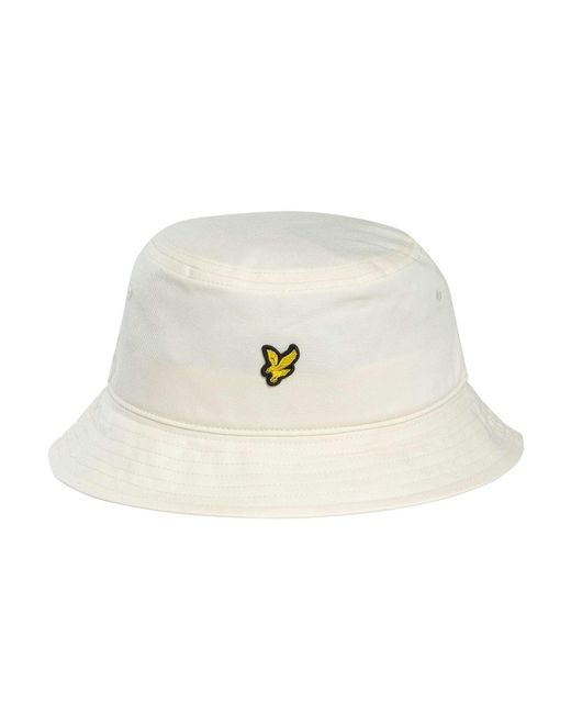 Lyle & Scott White Logo Bucket Hat for men