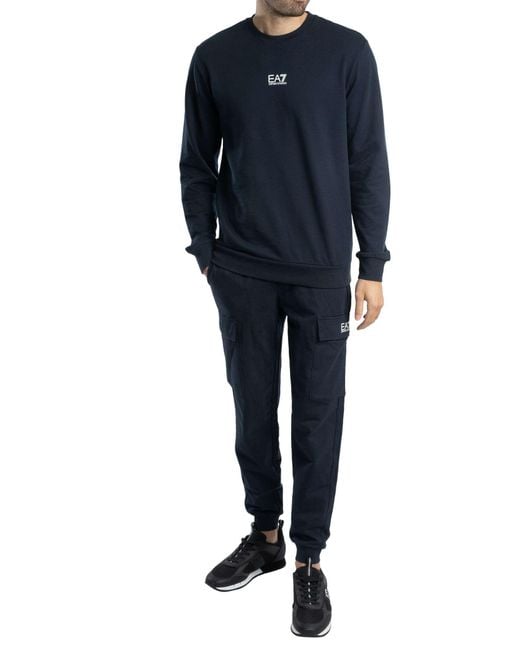 EA7 Blue Core Identity Cargo Joggers for men