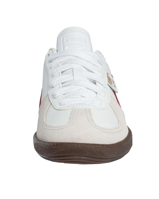 PUMA White Palermo Leather Trainers for men