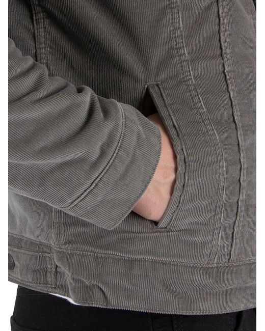Levi s Pewter Cord Type 3 Sherpa Trucker Jacket in Grey for Men