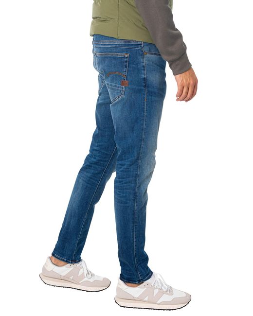 G-Star RAW Blue D-stag 5 Pocket Slim Jeans for men