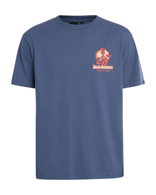 Deus Ex Machina Blue Gaucho T-shirt for men